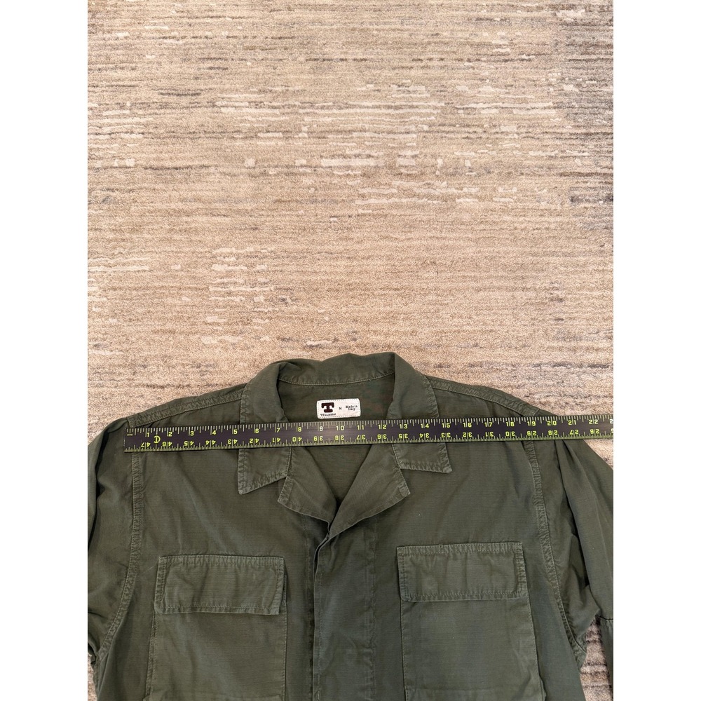 Tellason Jacket Mens Medium Green Cotton Military Field Utility Made In Italy - Picture 16 of 16